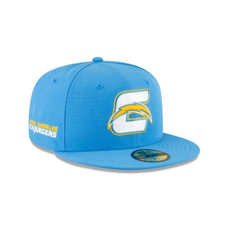 NFL Los Angeles Chargers Logo Mix 59Fifty Fitted (DWS6841) - Blue New Era Caps